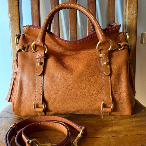 Dooney & Bourke Florentine Large Tassel Satchel – Natural - Picture 3 of 17